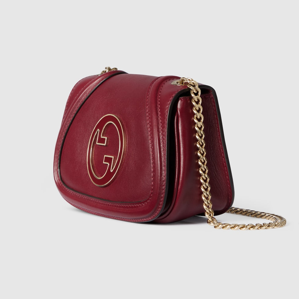 SAC À ÉPAULE GUCCI BLONDIE PETIT FORMAT EN BORDEAUX