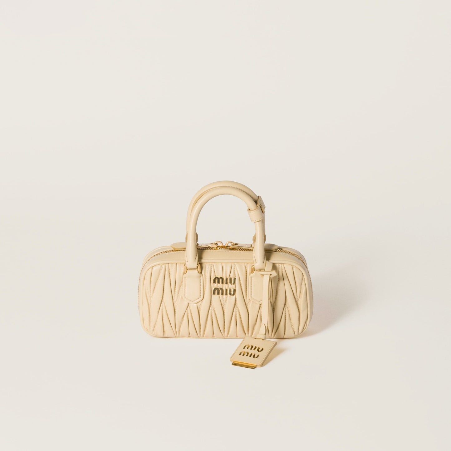Mini sac Arcadi matelassé en beige