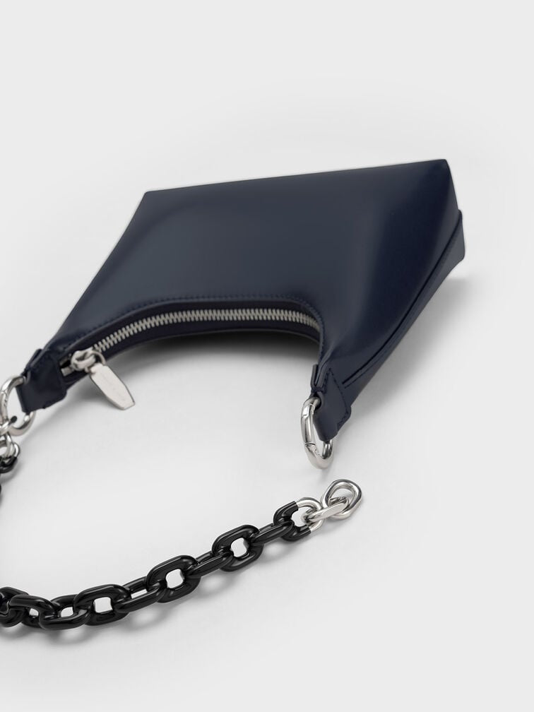Sac à bandoulière avec poignée en chaîne Koi - Noir