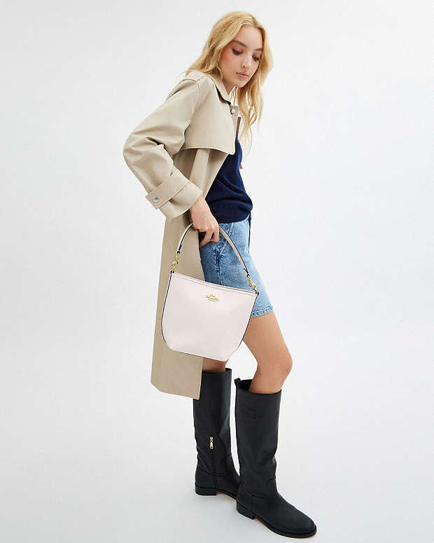 Sac seau Ville en toile signature en blanc
