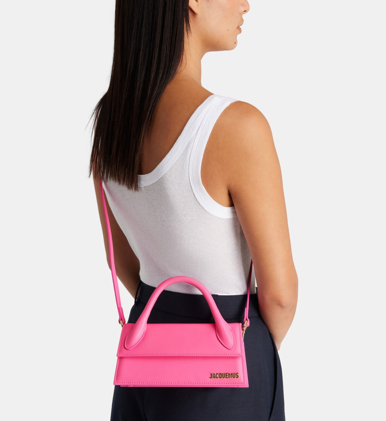 Sac à main long avec poignée supérieure Le Chiquito En Rose
