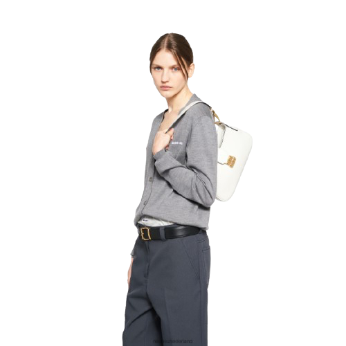 Sac à bandoulière marron en métal avec logo