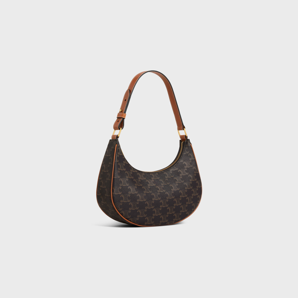 SAC AVA TOILE TRIOMPHE ET VEAU NOIR ET MARRON