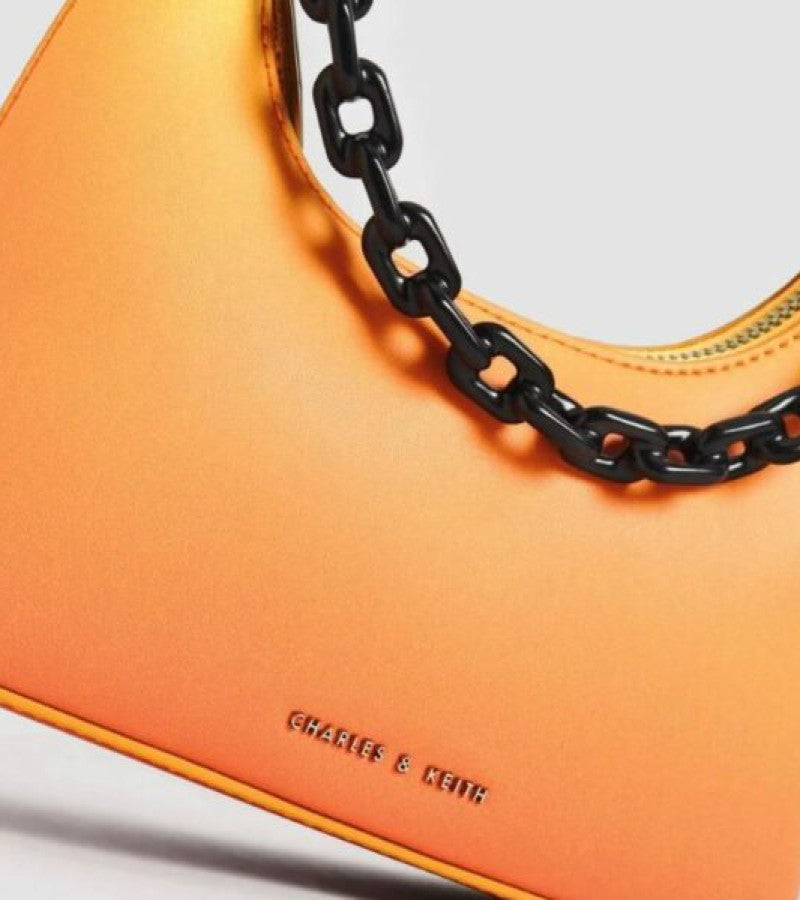 Sac à bandoulière avec poignée en chaîne Koi - Orange Dégradé