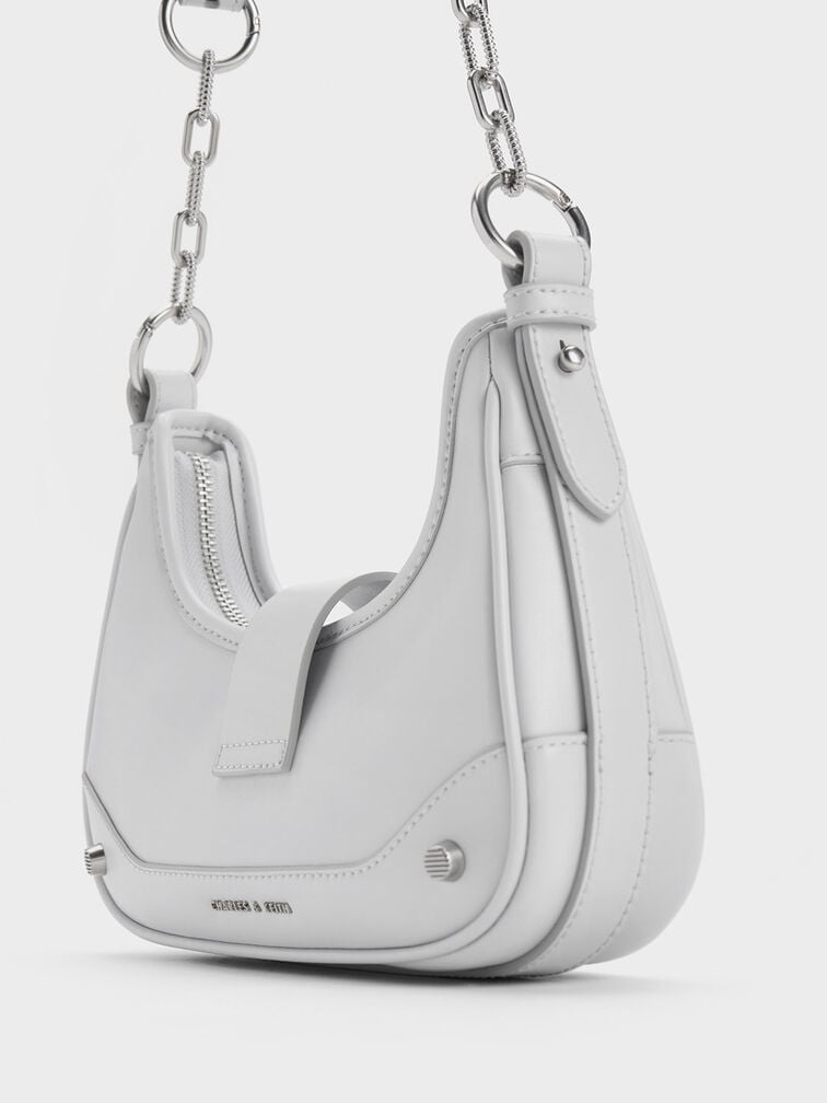 Sac hobo avec ceinture Winslet - Gris clair
