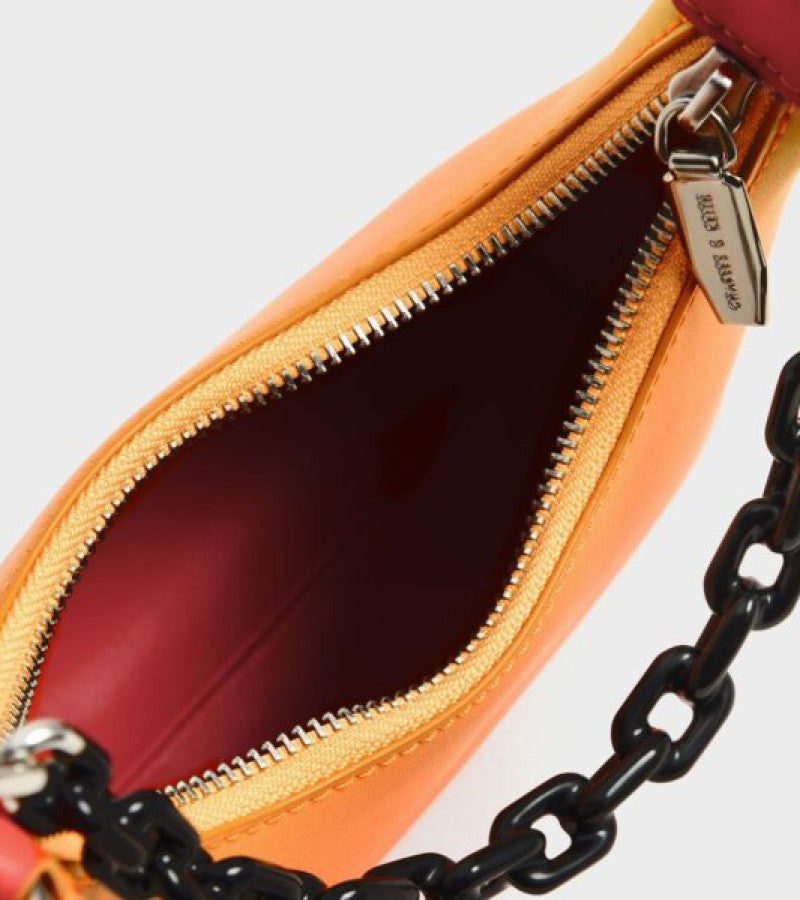 Sac à bandoulière avec poignée en chaîne Koi - Orange Dégradé