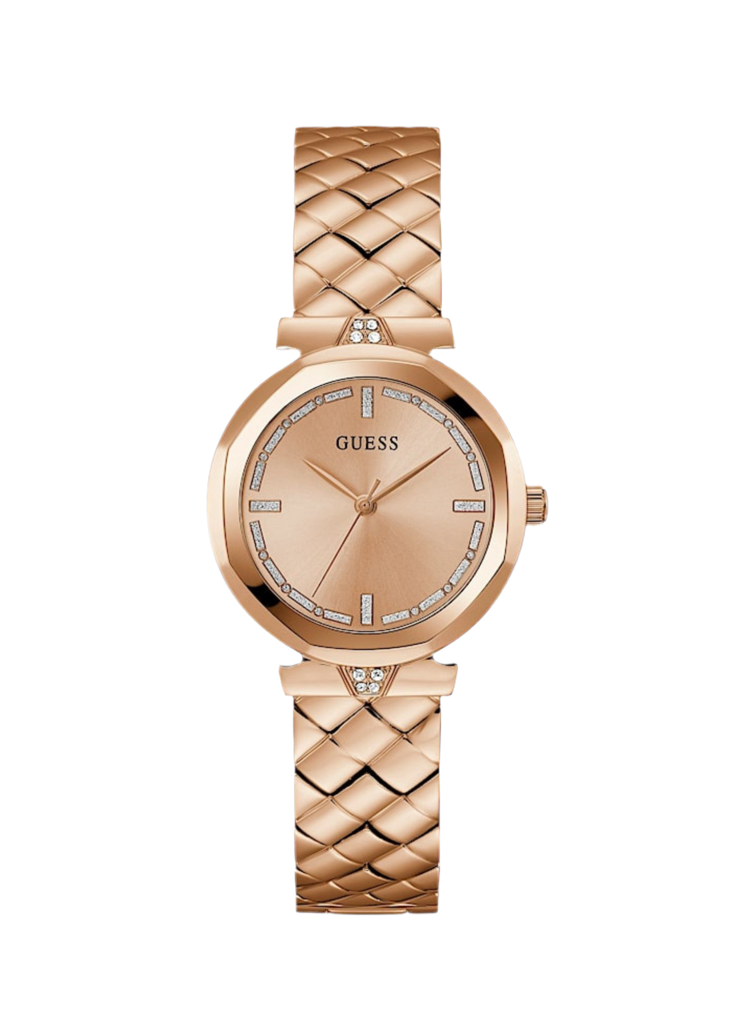 Montre analogique avec application de cristaux