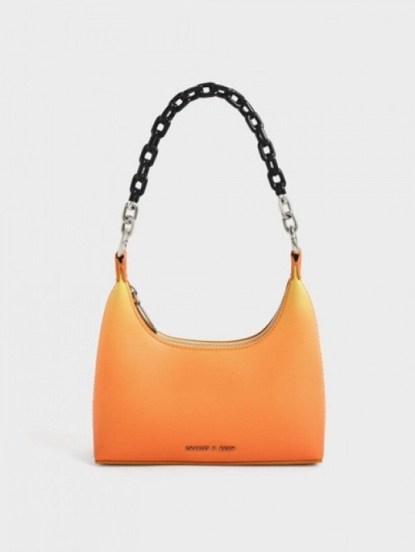 Sac à bandoulière avec poignée en chaîne Koi - Orange Dégradé