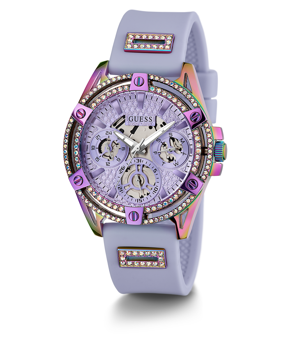 GUESS Ladies Purple Iridescent Multi-function Watch