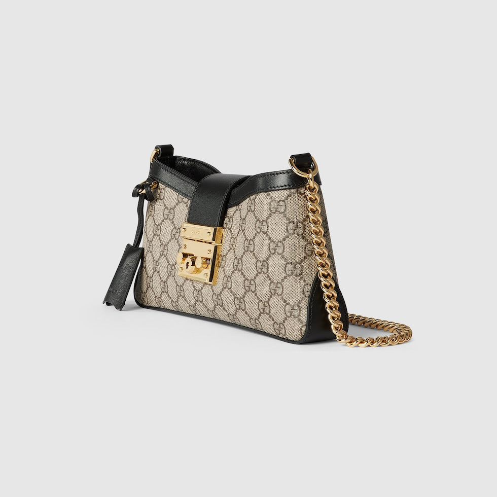 SAC À BANDOULIÈRE PETIT PADLOCK Peau Noire