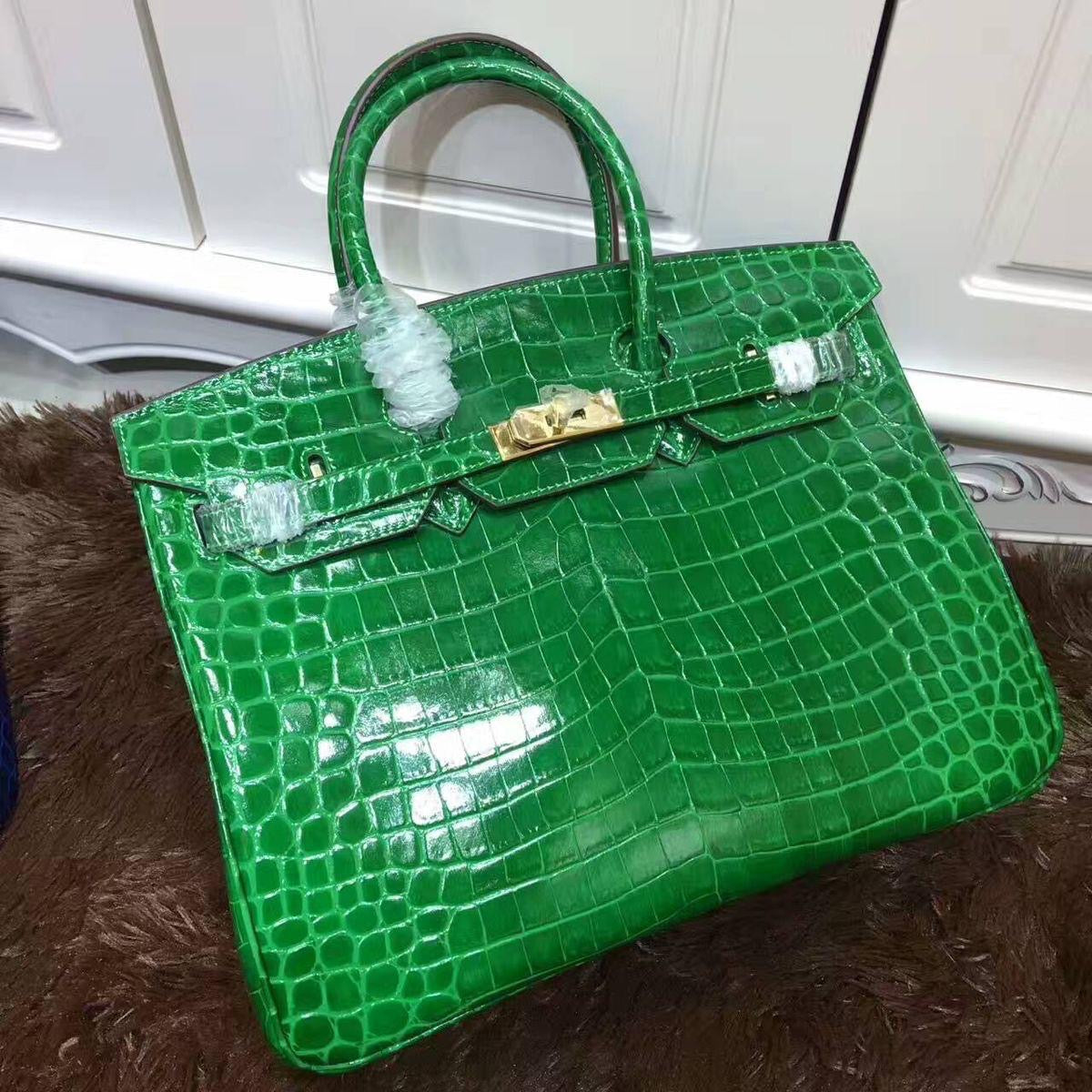 Sacs À Main À Poignée Supérieure En Cuir Véritable Imprimé Crocodile Lisse