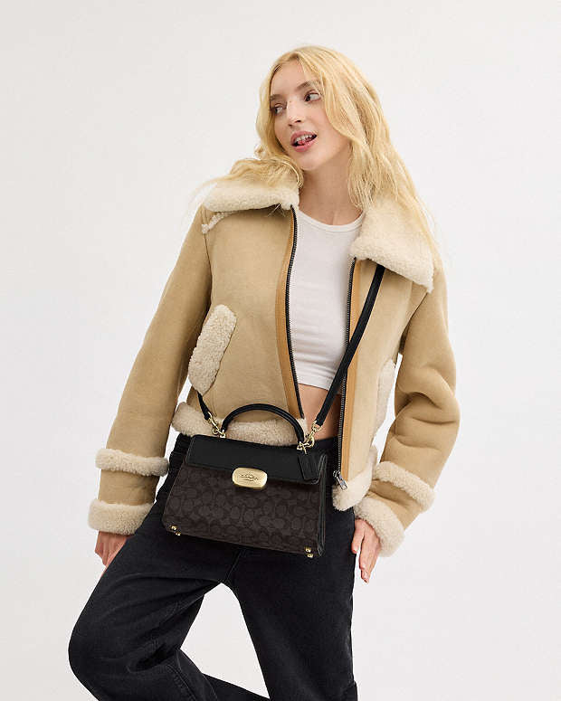 Sac à poignée supérieure Eliza en toile