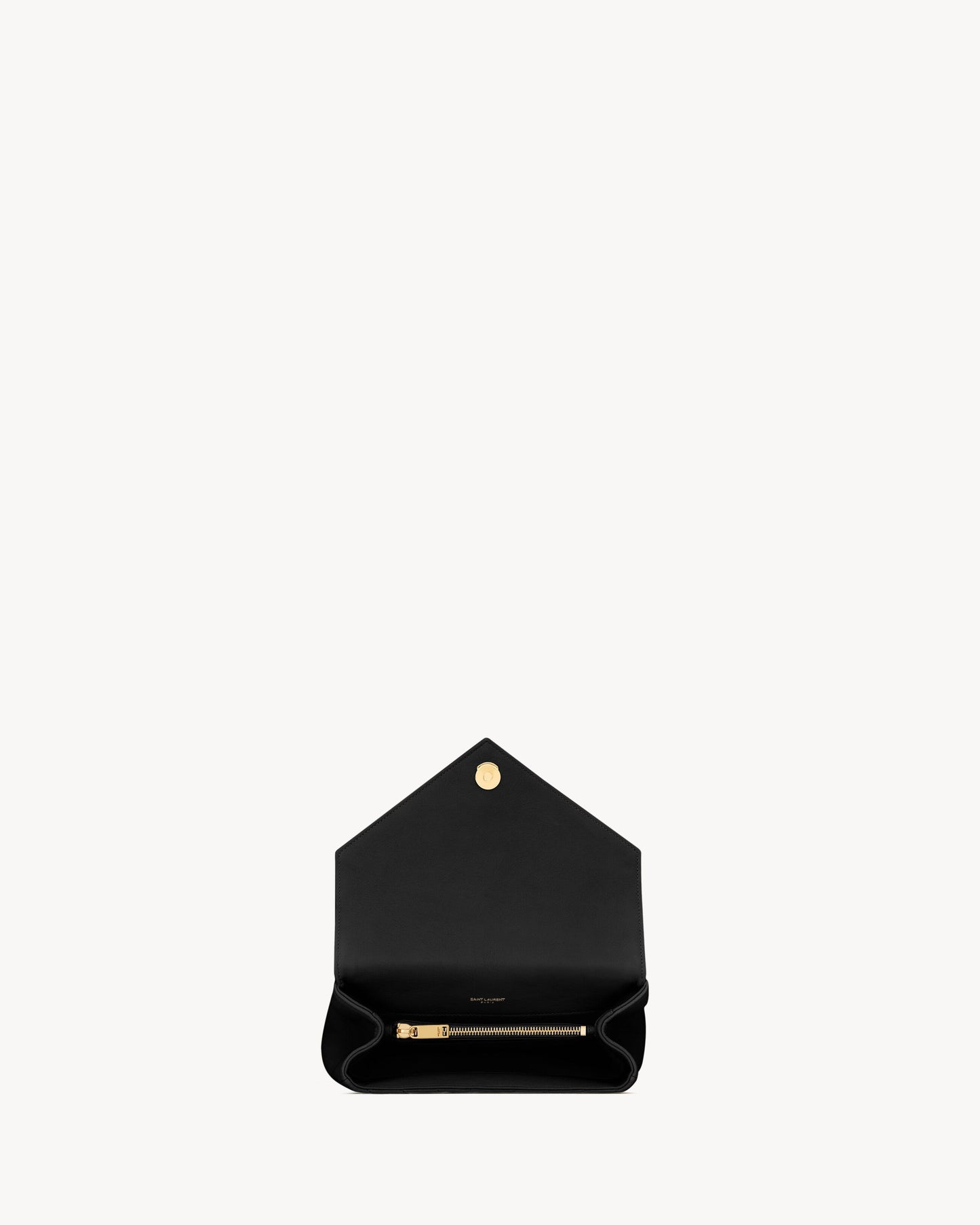 SAC YSL COLLÈGE MEDIUM EN SEMI CUIR MATELASSÉ
NOIR ET DORÉ