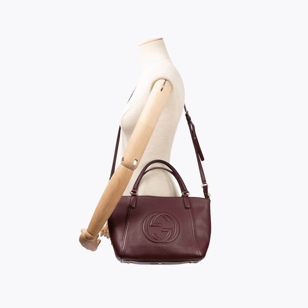 Sac cabas Gucci Soho en cuir grainé