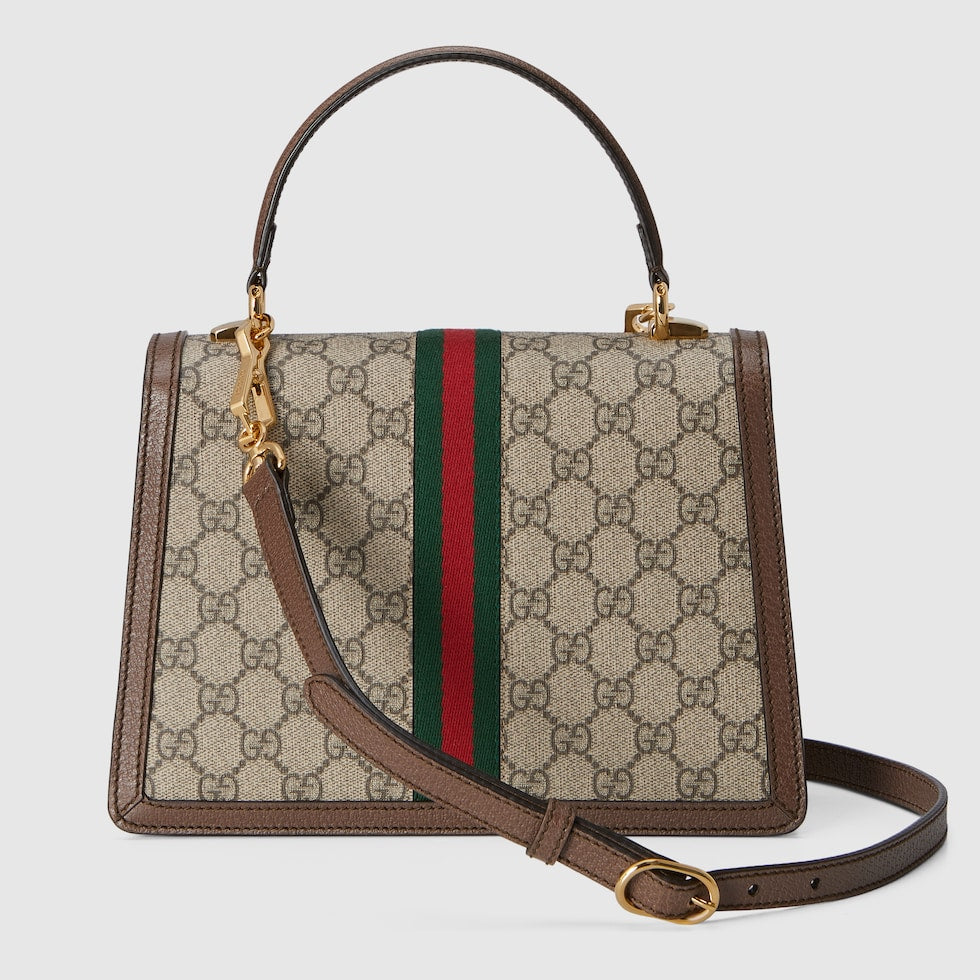 SAC OPHIDIA MINI À POIGNÉE SUPÉRIEURE AVEC TOILE