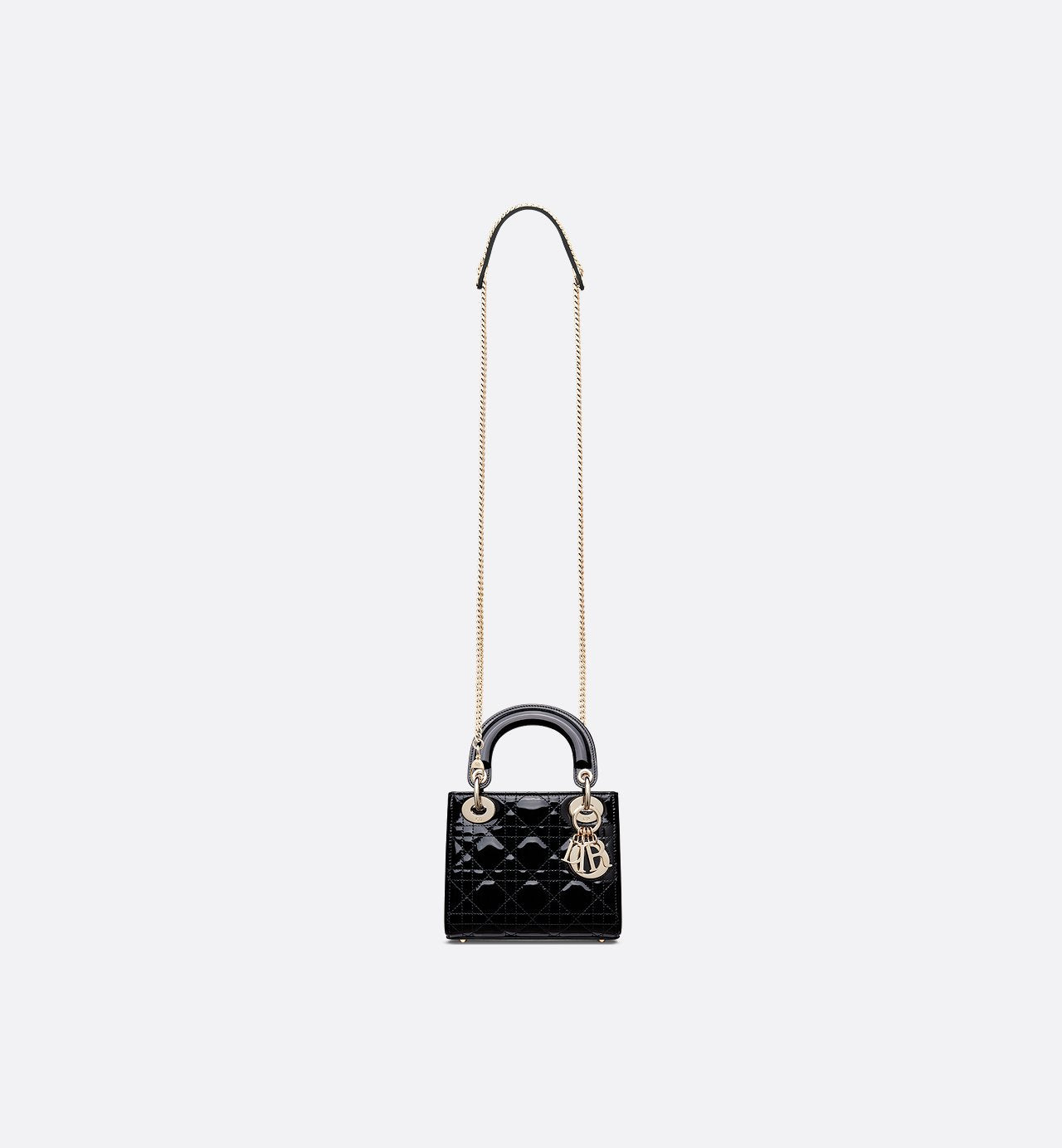 Sac Lady Dior Mini verni noir