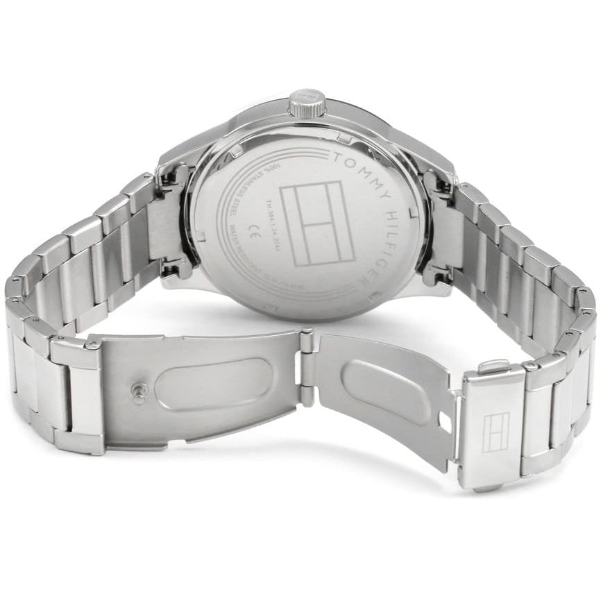 Montre Tommy Hilfiger Austin avec cadran noir et bracelet en acier argenté pour homme - 1791639