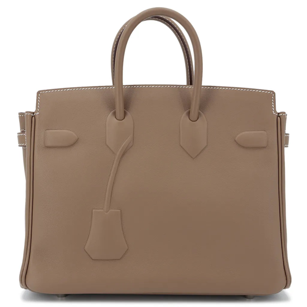 Sac à main Hermes Birkin Shadow 25 cm en cuir Swift