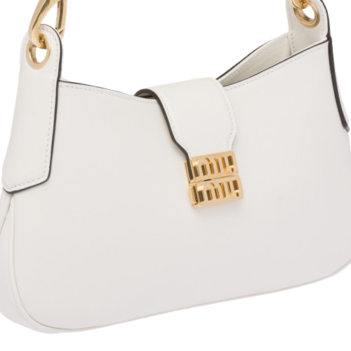 Sac à bandoulière marron en métal avec logo