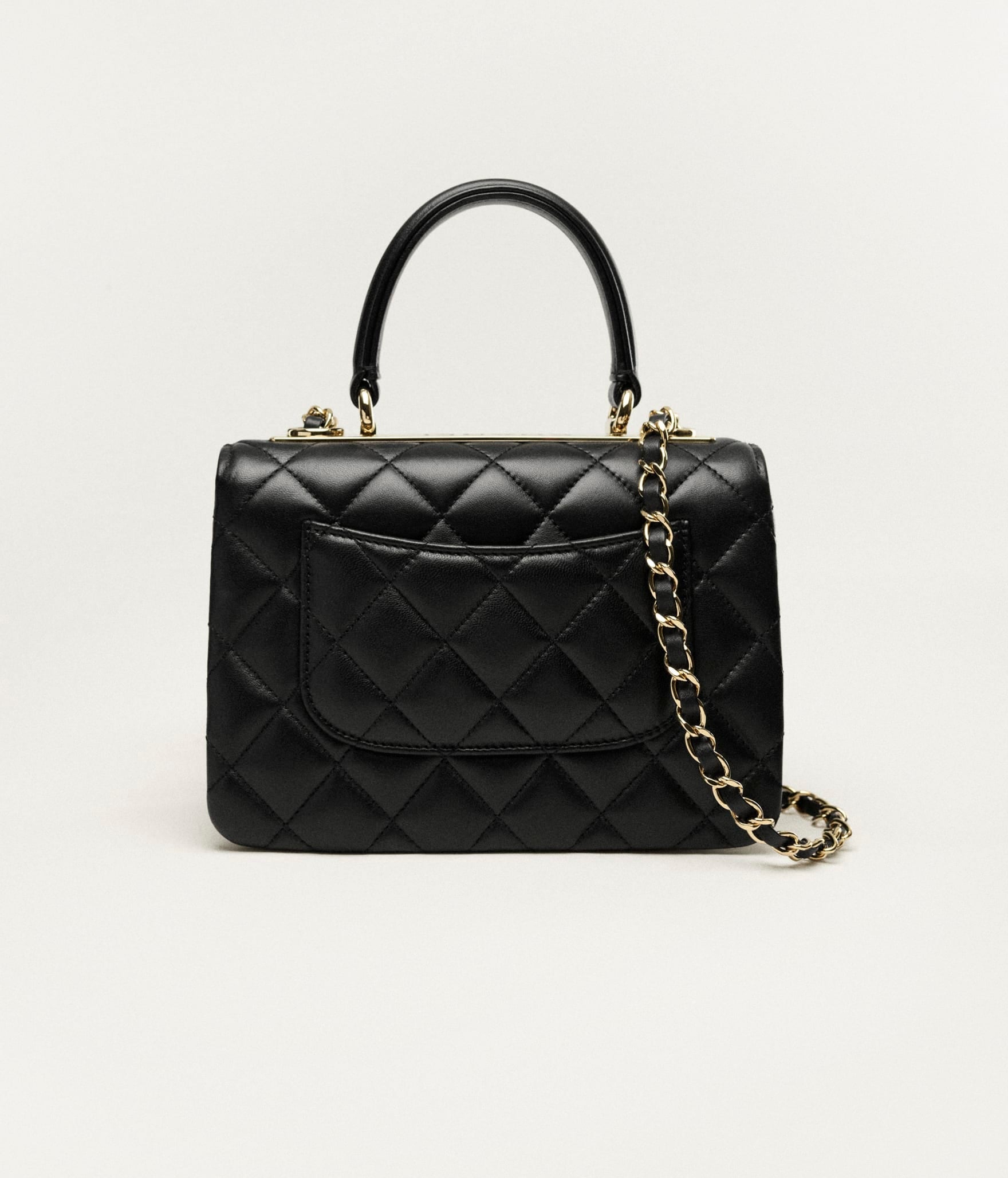 Sac Chanel Trendy CC Top Handle Cuir lisse Noir
