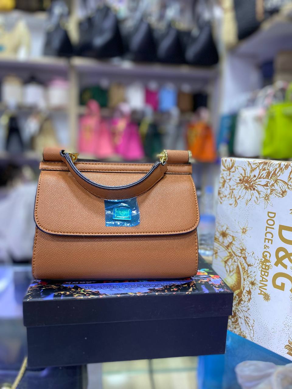 Sac à main Sicily moyen format en marron