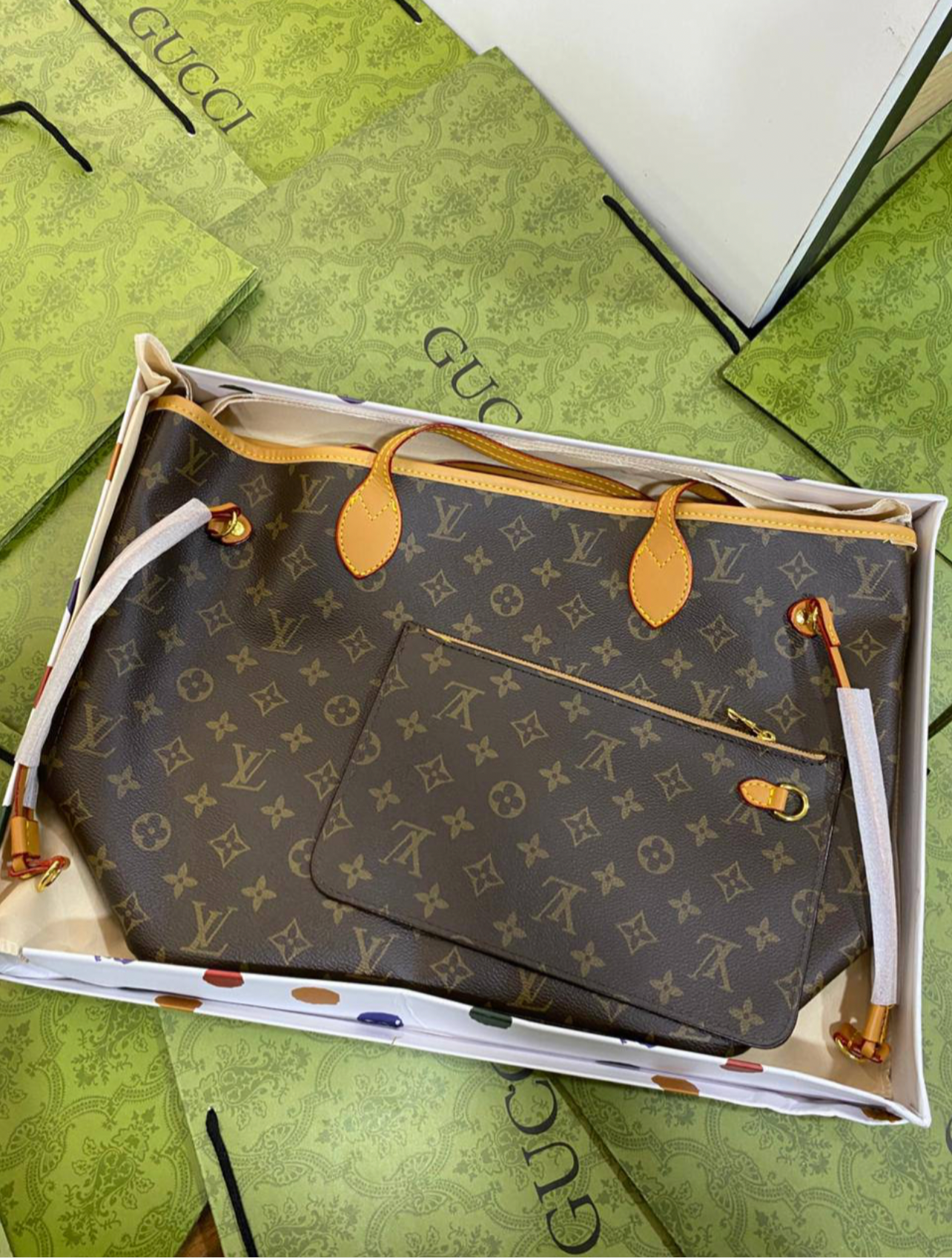 Sac Brown Monogram Neverfull GM Marron