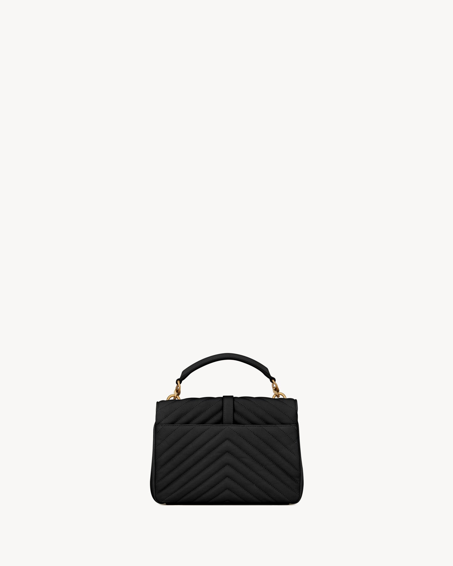 SAC YSL COLLÈGE MEDIUM EN SEMI CUIR MATELASSÉ
NOIR ET DORÉ