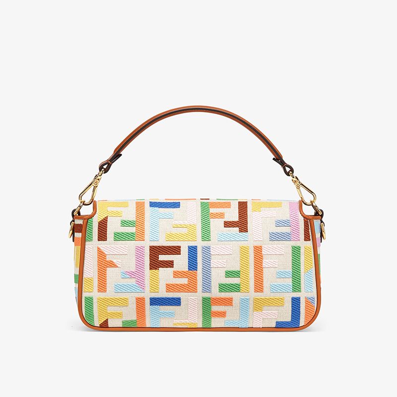 Sac Baguette moyen Fendi en toile à motif FF multicolore