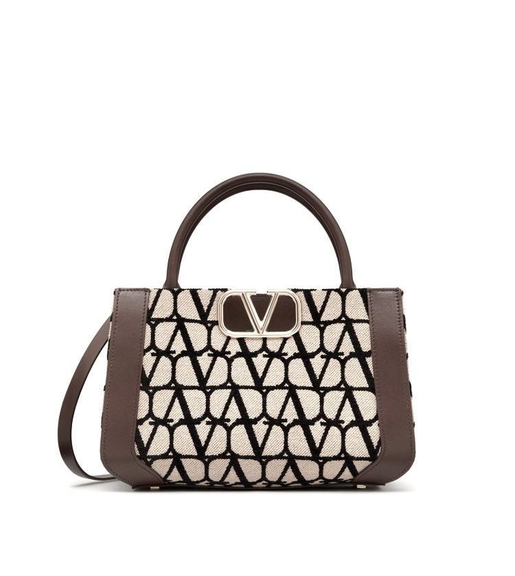Sac à main moyen V Logo Signature Toile Iconograph