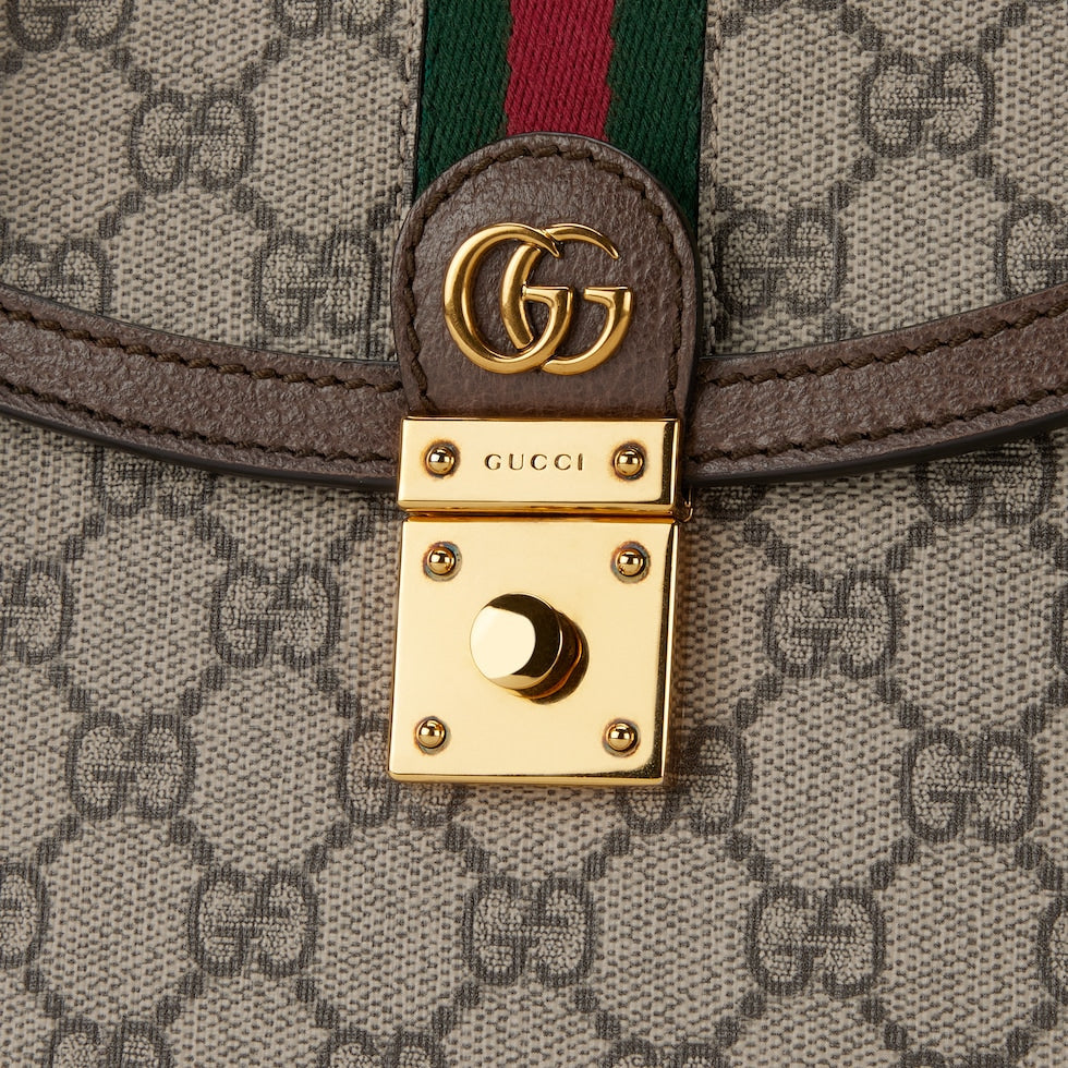 SAC OPHIDIA MINI À POIGNÉE SUPÉRIEURE AVEC TOILE