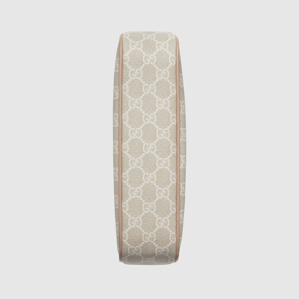 SAC À ÉPAULE OPHIDIA PETITE TAILLE beige et blanche