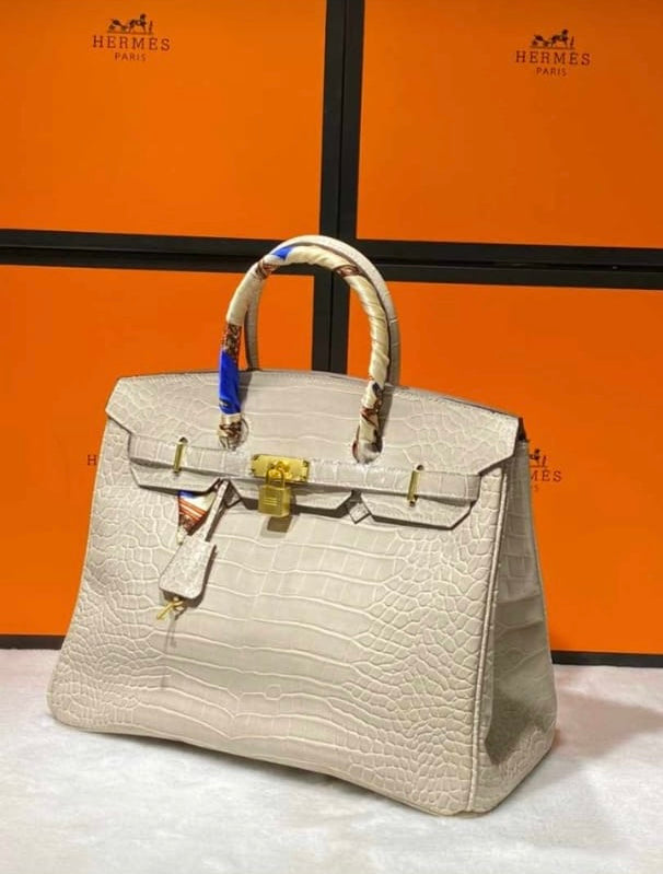 BIRKIN 35 HERMES CROCO BEIGE