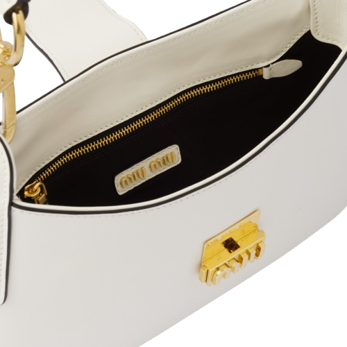 Sac à bandoulière marron en métal avec logo