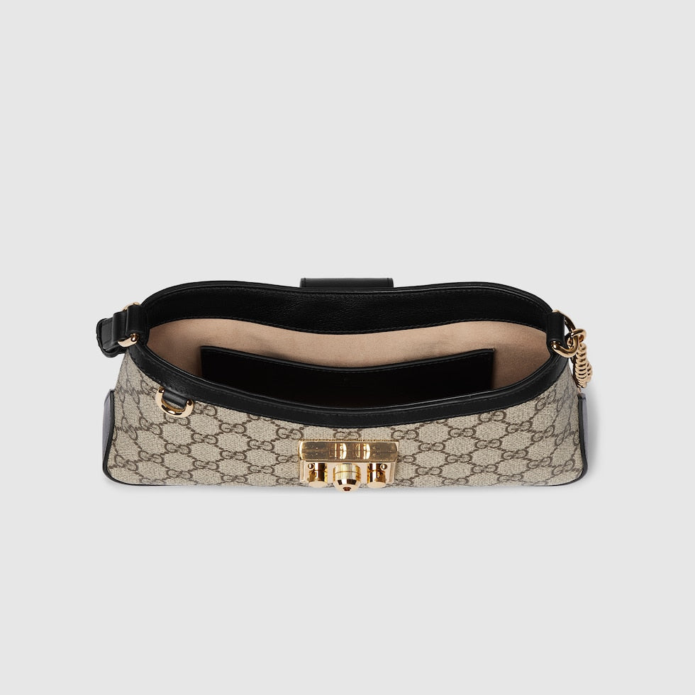 SAC À BANDOULIÈRE PETIT PADLOCK Peau Noire