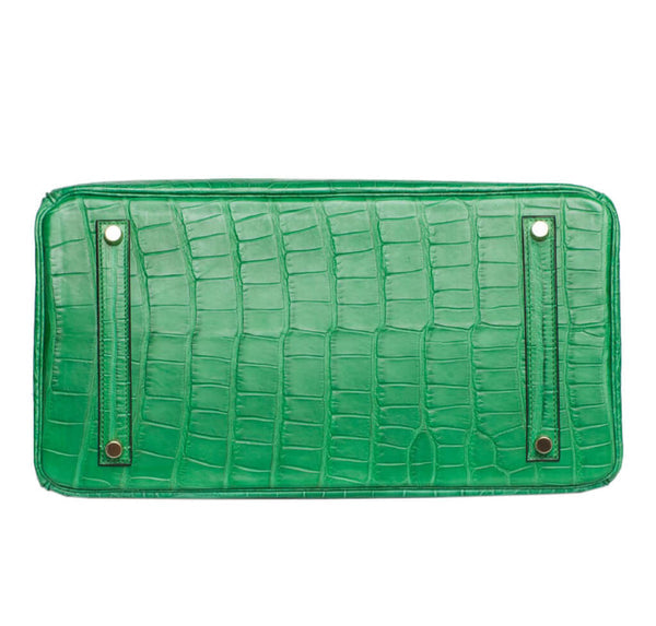 Sacs À Main À Poignée Supérieure En Cuir Véritable Imprimé Crocodile Lisse