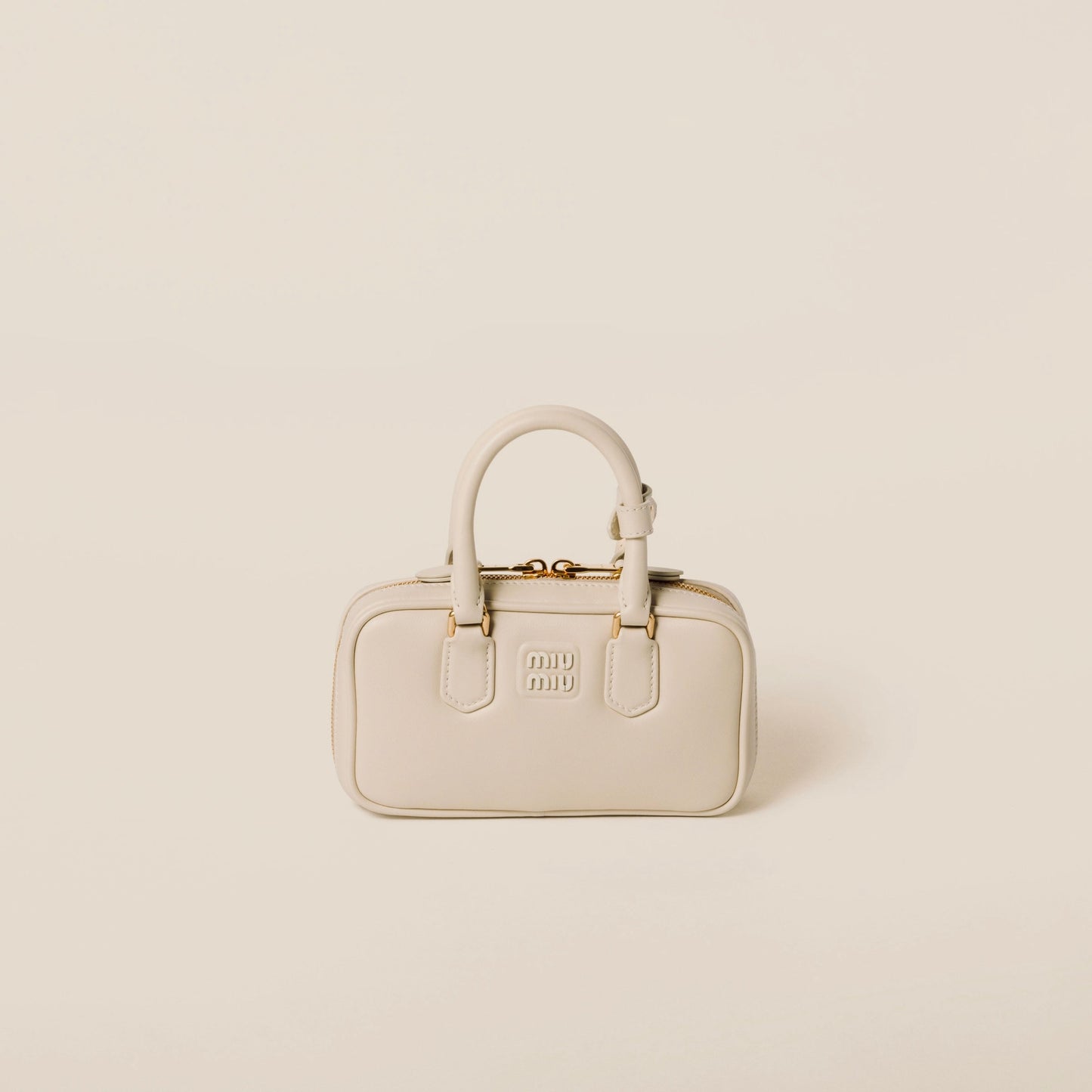 Mini-sac en semi cuir Arcadie en beige