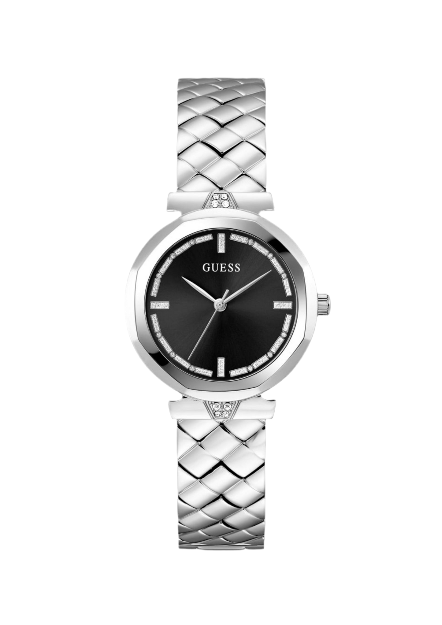 Montre analogique avec application de cristaux