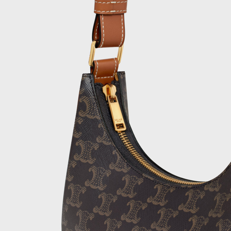 SAC AVA TOILE TRIOMPHE ET VEAU NOIR ET MARRON