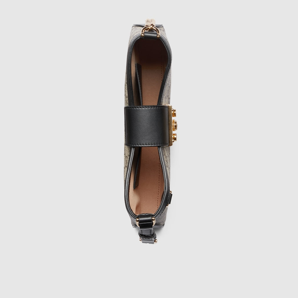 SAC À BANDOULIÈRE PETIT PADLOCK Peau Noire
