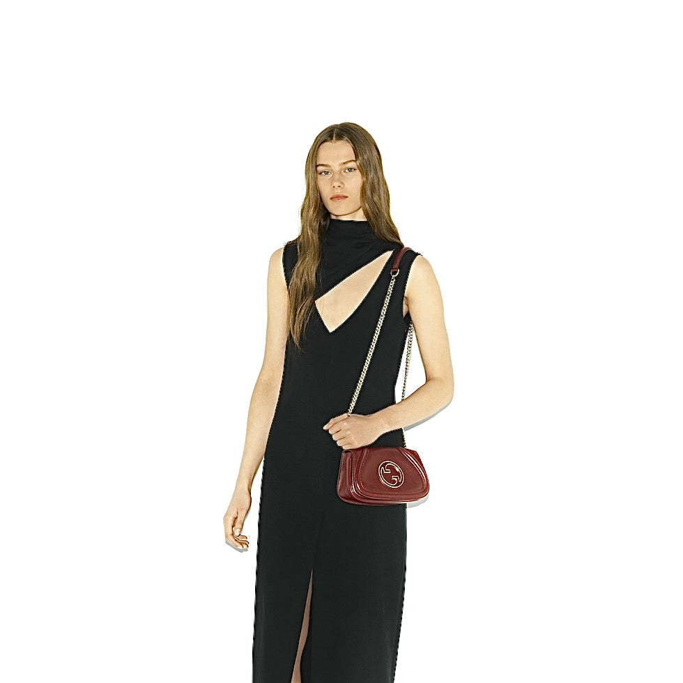 SAC À ÉPAULE GUCCI BLONDIE PETIT FORMAT EN MARRON