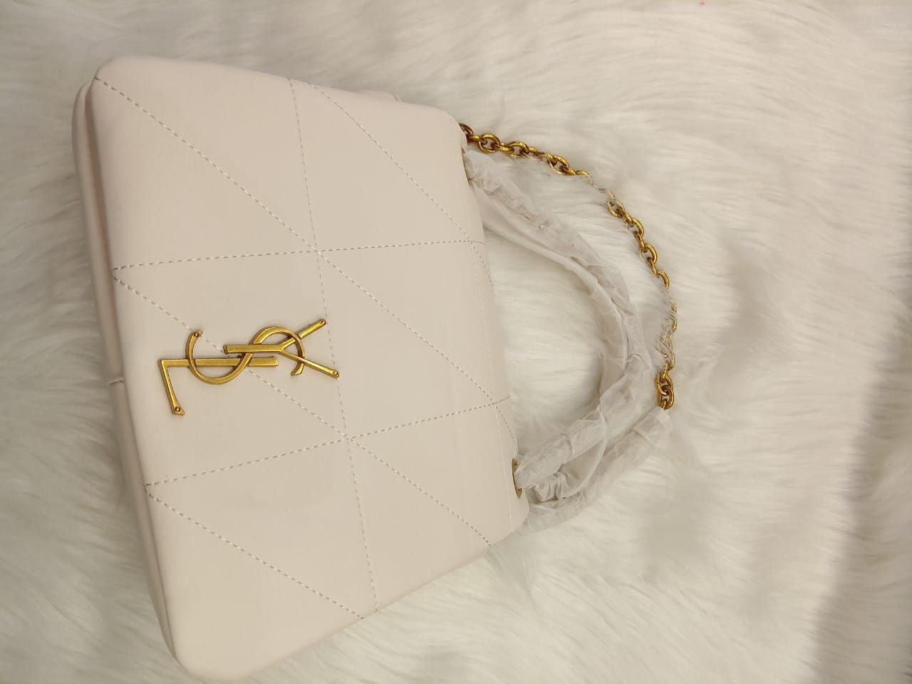 Sac Ysl JAMIE 4.3 SMALL EN D’AGNEAU Blanc