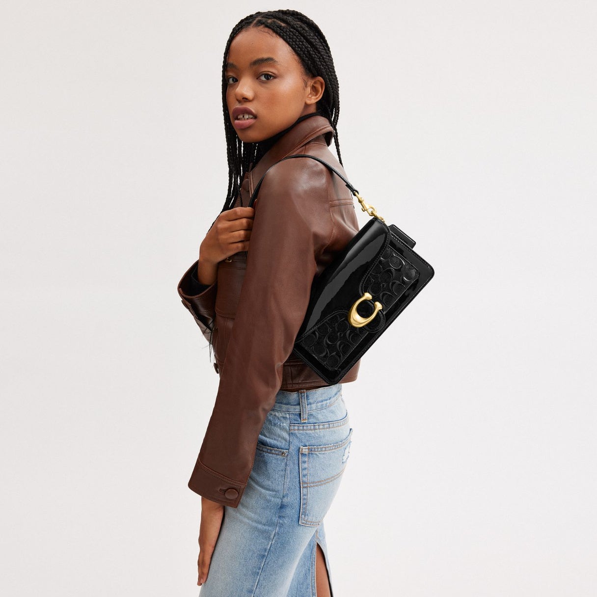 Sac bandoulière Coach Tabby 26 en Signature noir