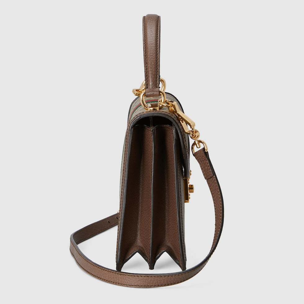 SAC OPHIDIA MINI À POIGNÉE SUPÉRIEURE AVEC TOILE