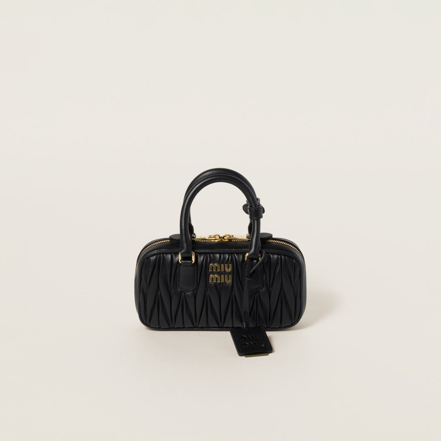 Mini sac Arcadi matelassé en noir