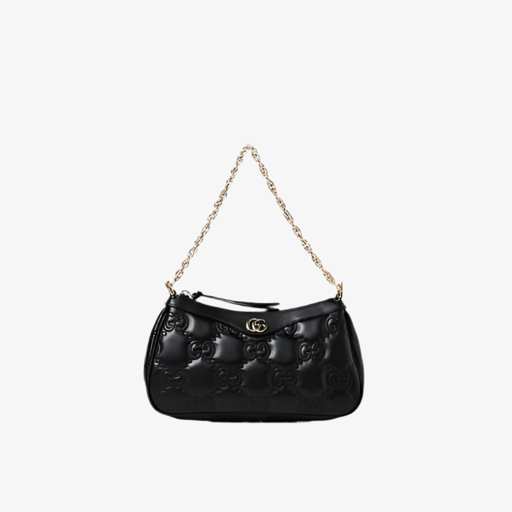 Sac à bandoulière En Matelassé Noir GG Pour femme