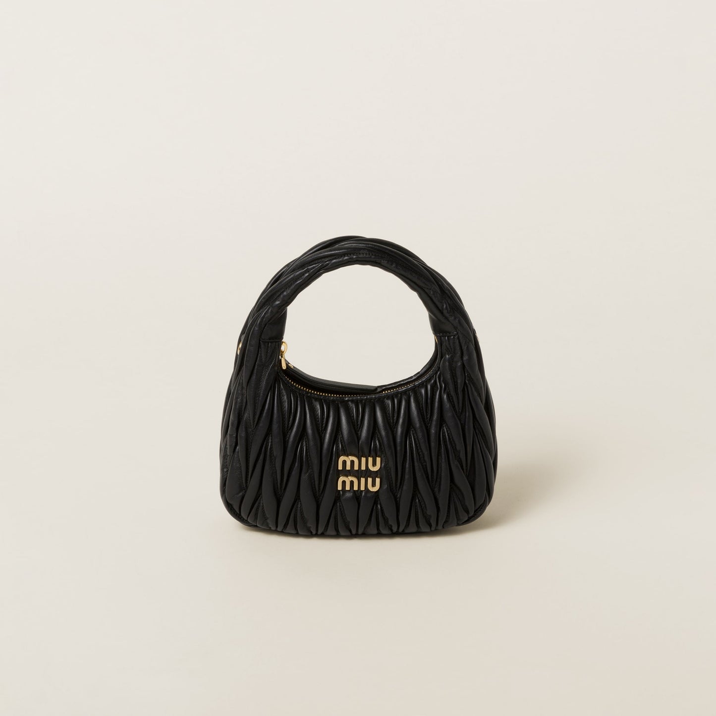 Sac hobo Wander nappa matelassé en noir