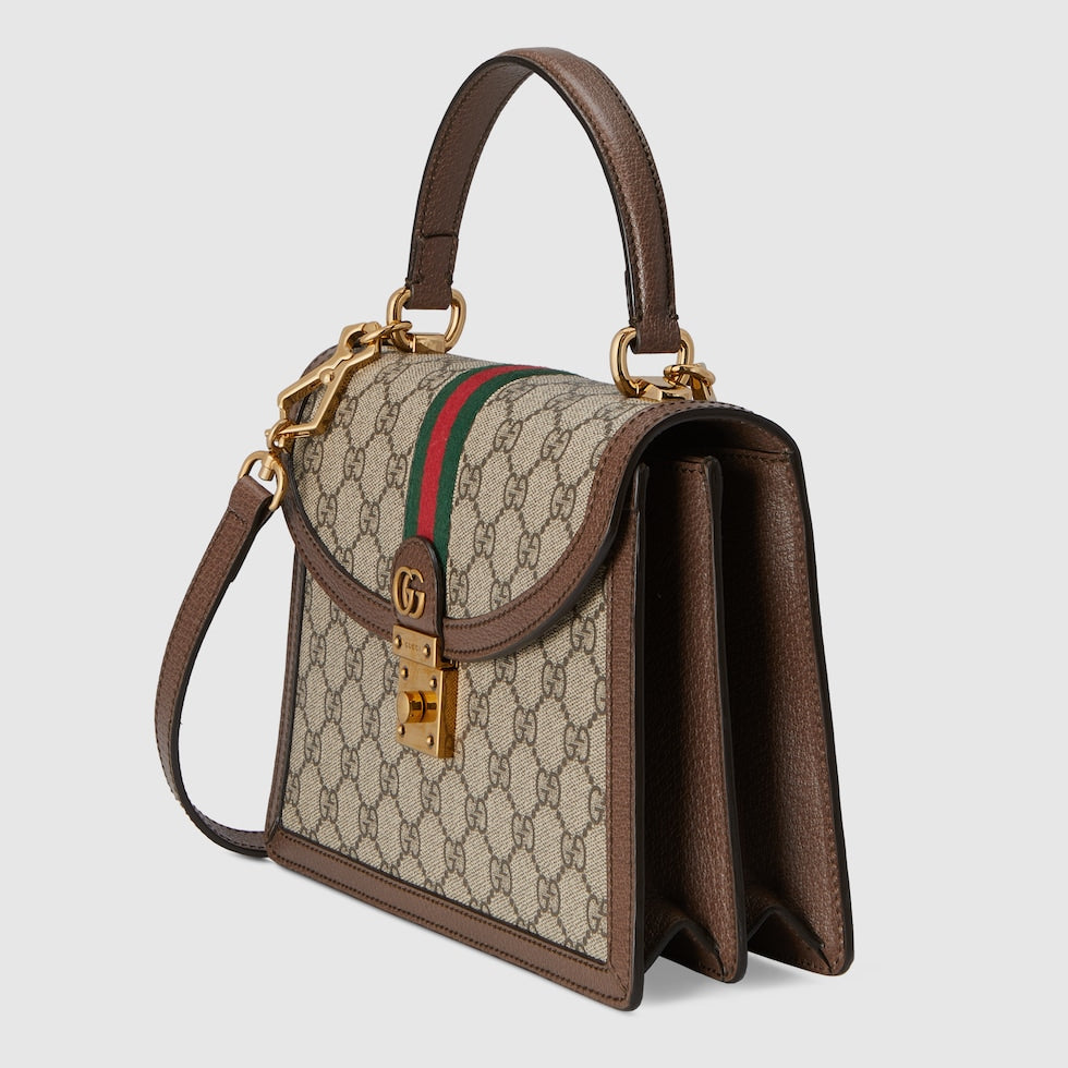 SAC OPHIDIA MINI À POIGNÉE SUPÉRIEURE AVEC TOILE