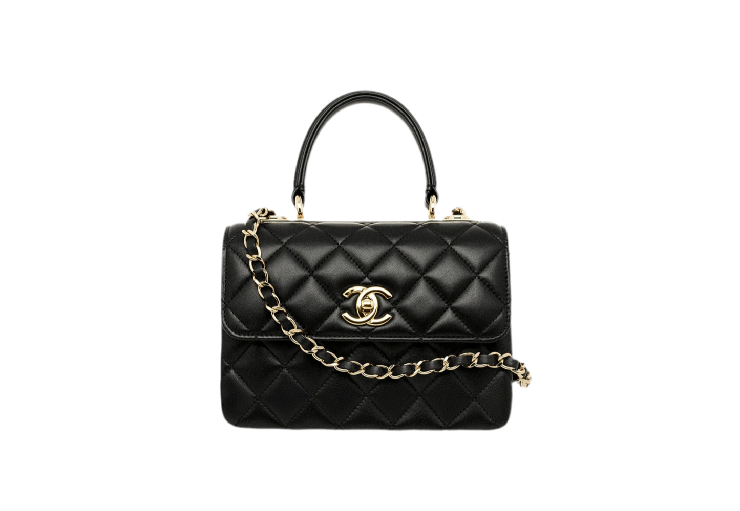 Sac Chanel Trendy CC Top Handle Cuir lisse Noir
