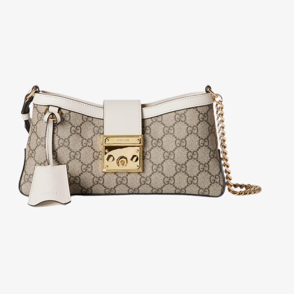 SAC À BANDOULIÈRE PETIT PADLOCK Peau Blanche