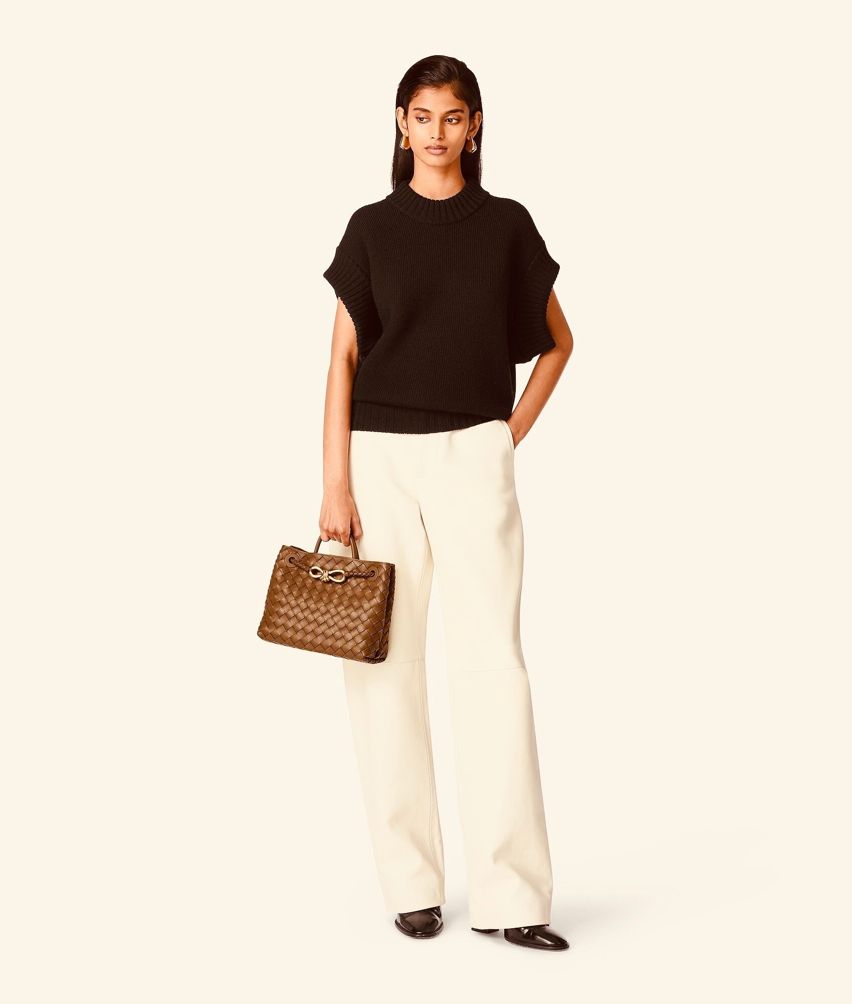 Sac à main en Andiamo Bottega Veneta Marron caramel